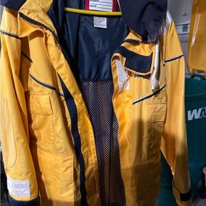 Bold Yellow and Navy Raincoat (Sailing Jacket) for Men